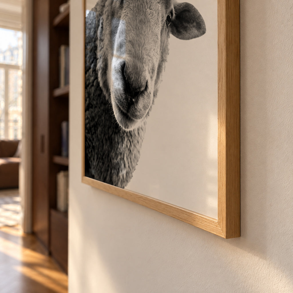 Curious sheep - Detalle del poster