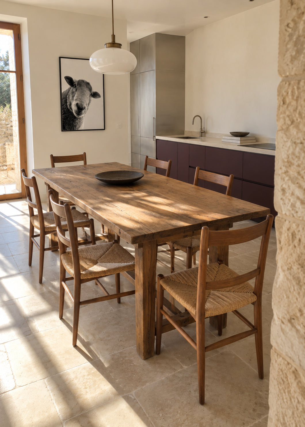 Curious sheep - Poster en ambiente