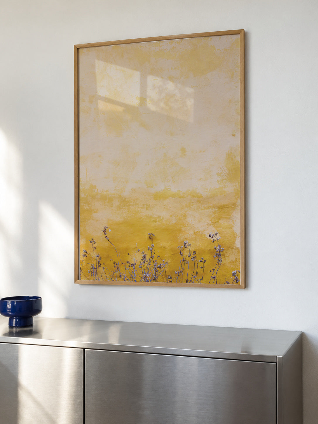 Dingy wall - Framed poster in an interior