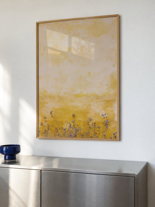 Dingy wall - Framed poster in an interior