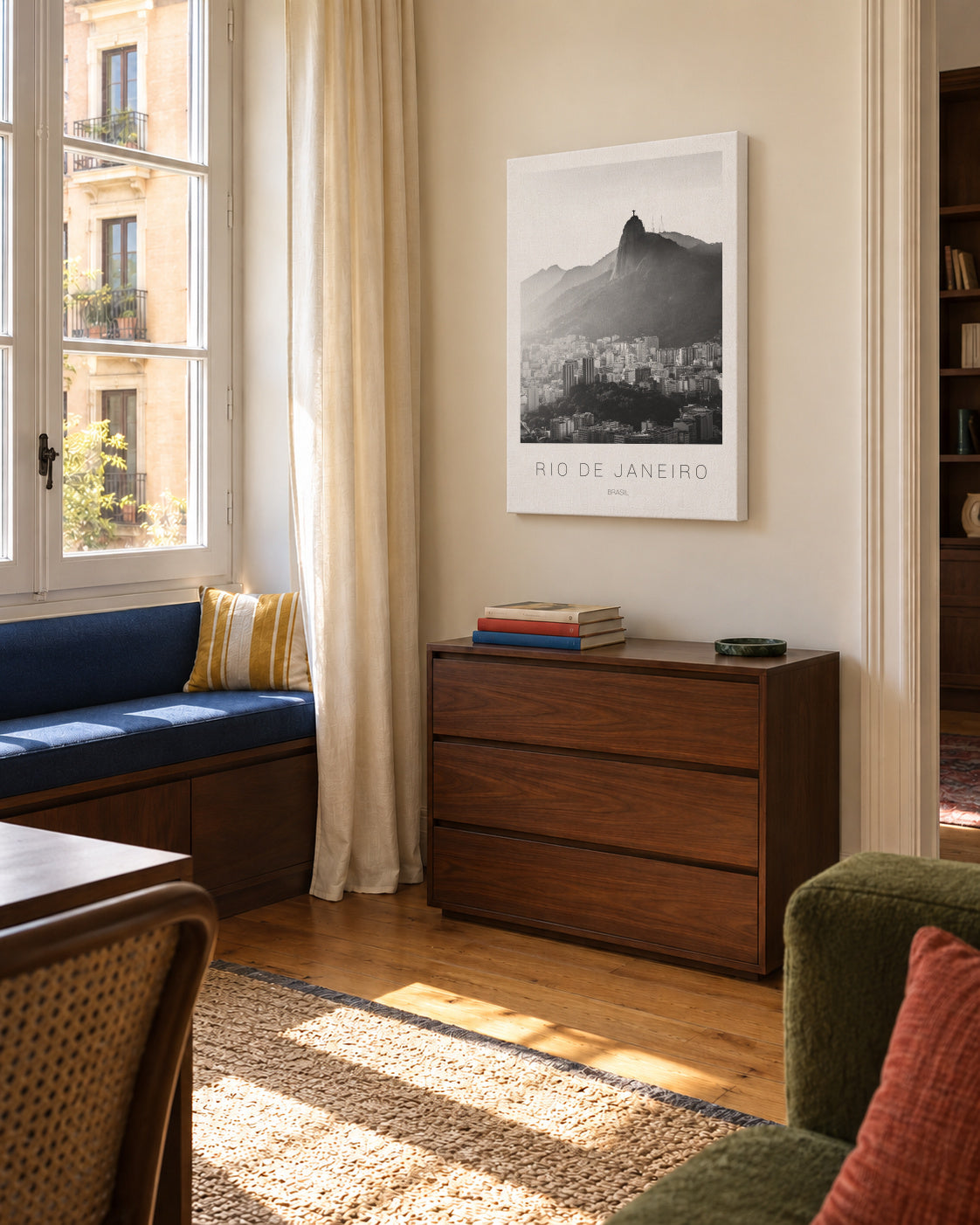 Rio de Janeiro - Unframed canvas in an interior