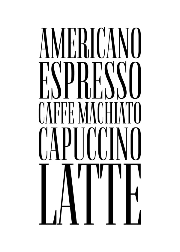 Coffee types
