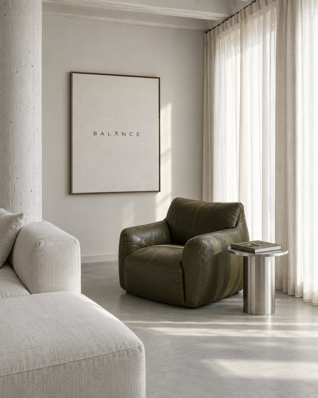 Balance quote - Framed canvas in an interior