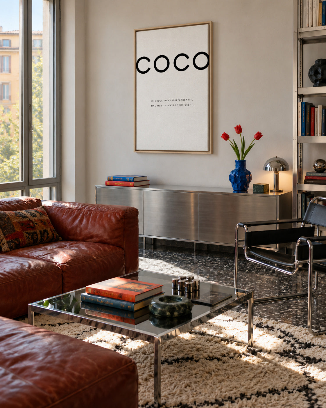 Chanel quote - Framed canvas in an interior