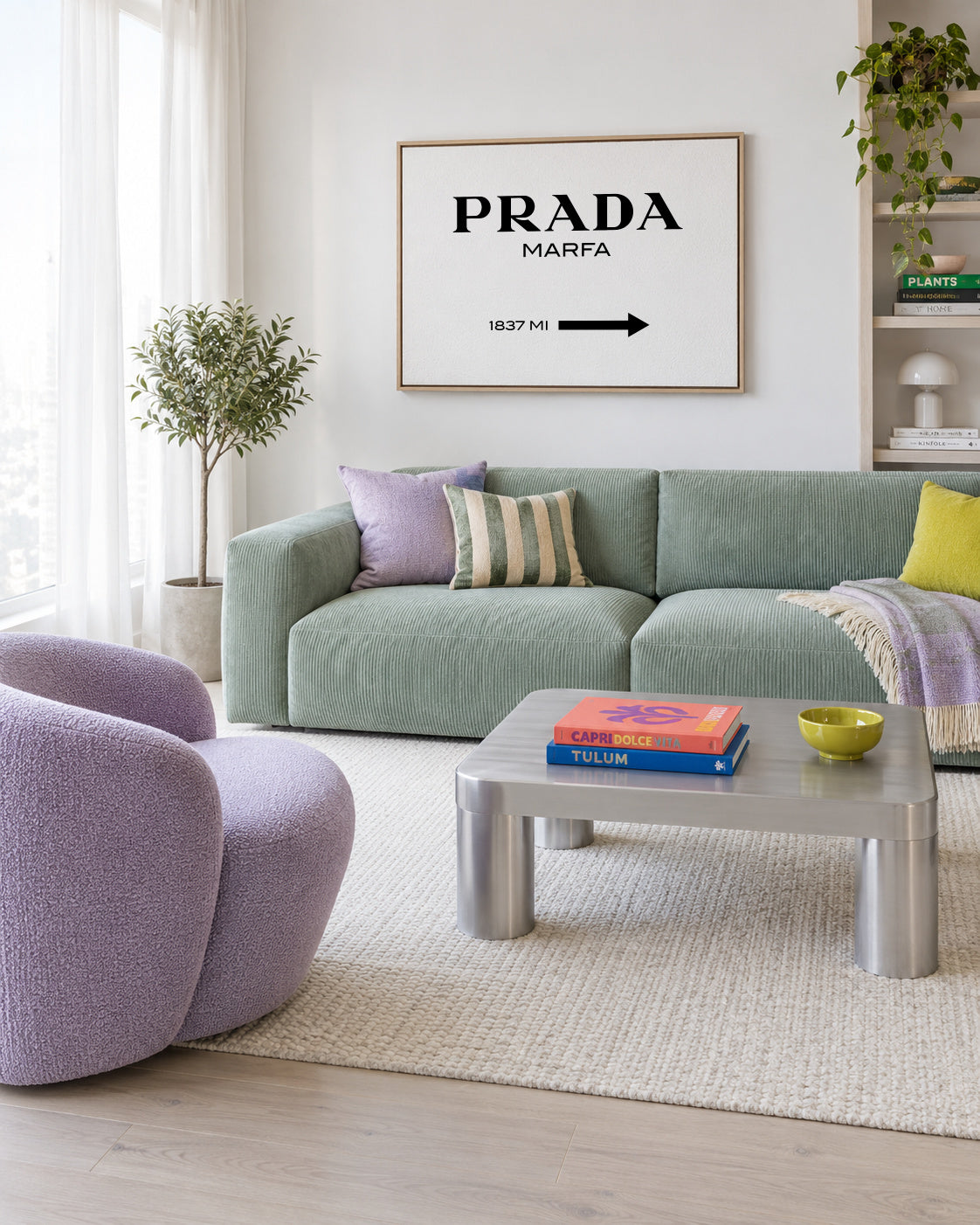 Prada Marfa - Framed canvas in an interior