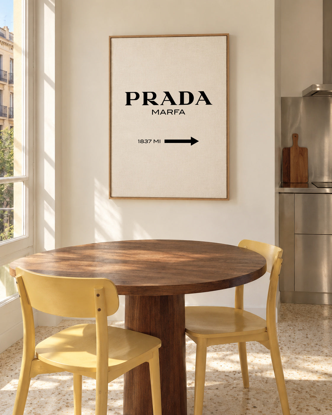 Prada Marfa - Framed canvas in an interior