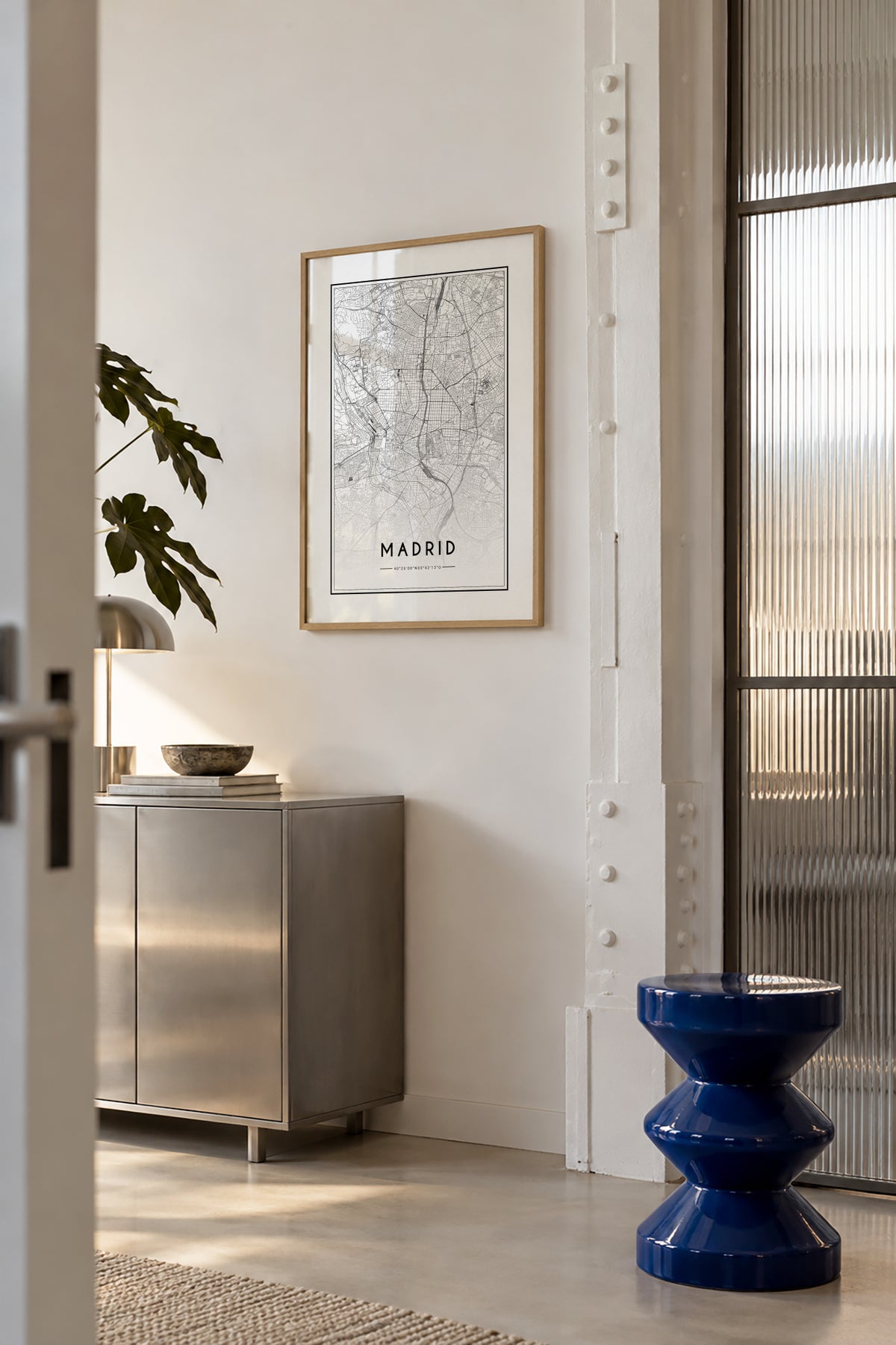 Madrid map - Framed poster in an interior