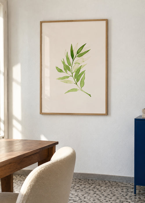 Olive Green Branch - Poster en ambiente