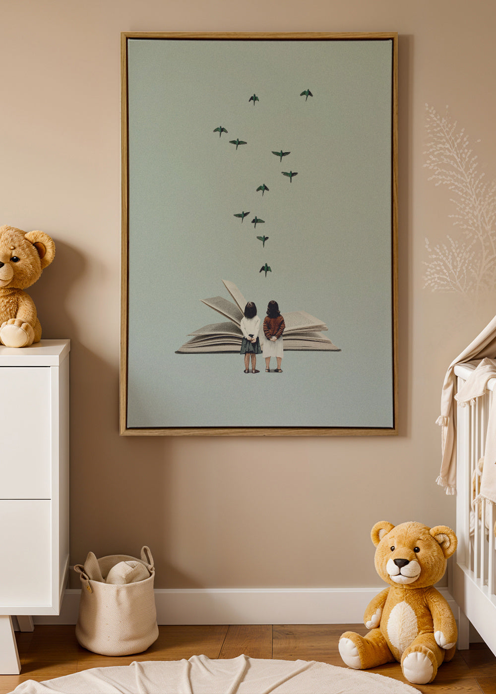 We communicate silently - Framed canvas in an interior