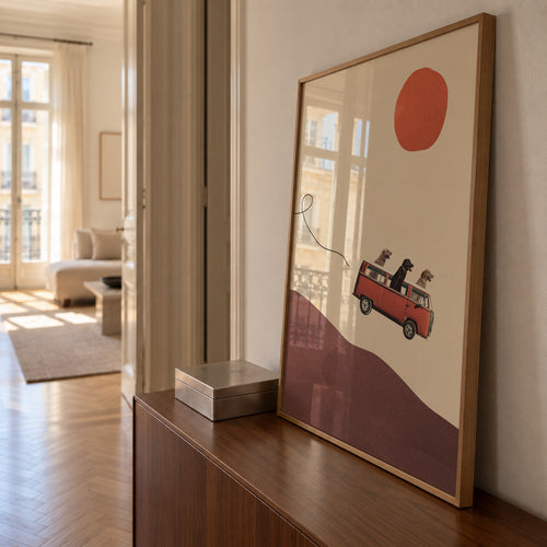 Adventure gang - Framed poster in an interior