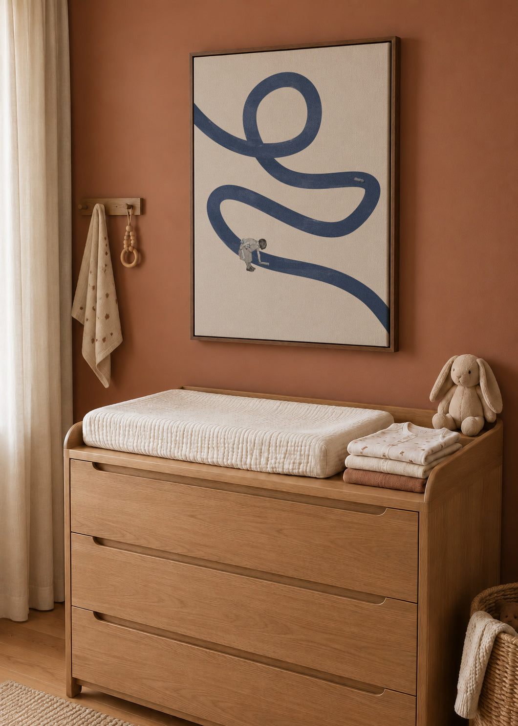 River cleanse - Framed canvas in an interior