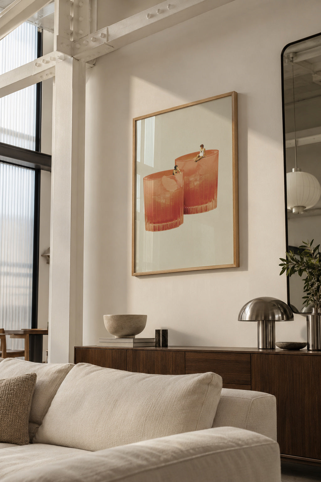 Holiday in a glass 3 - Framed poster in an interior