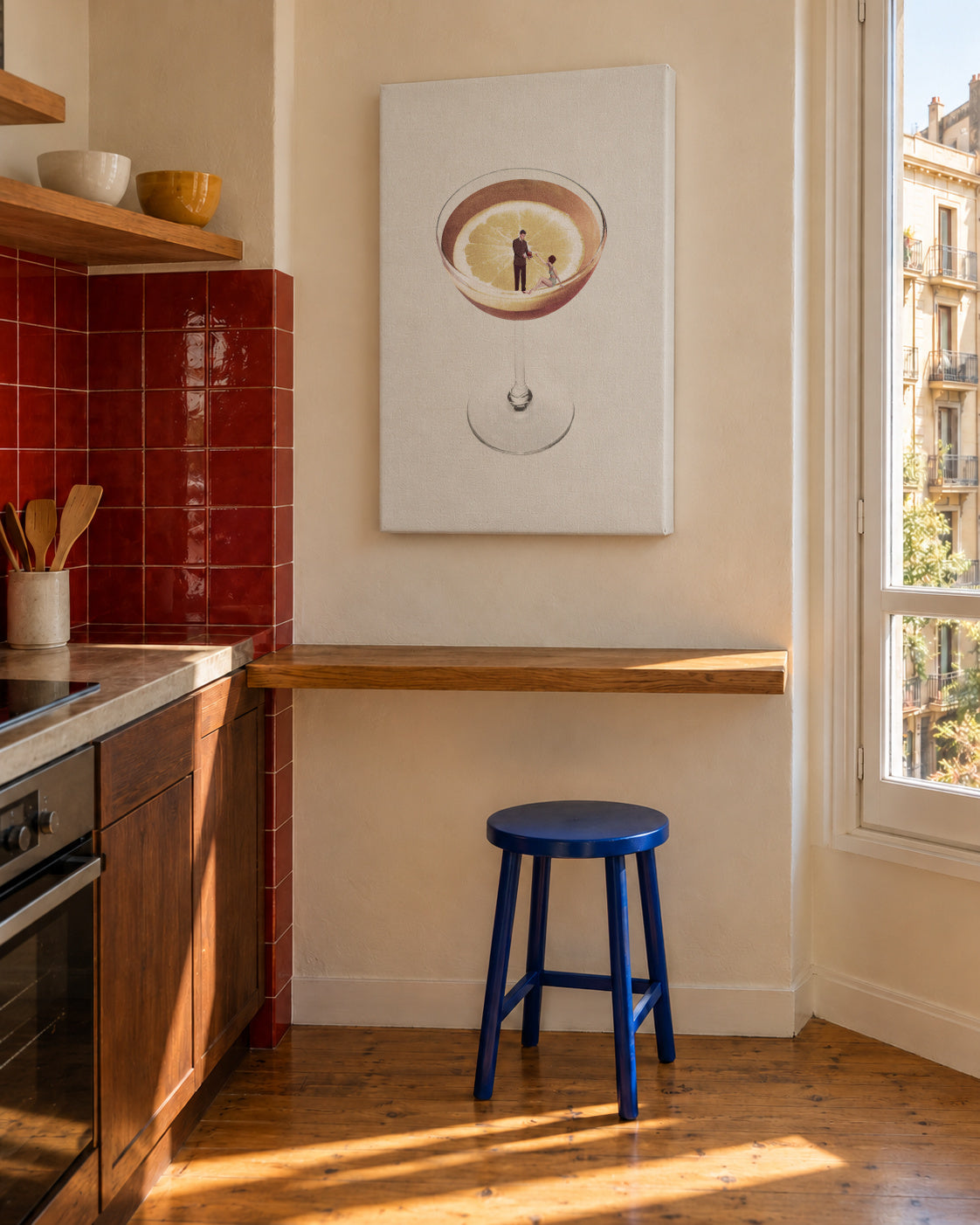My drink needs a drink - Unframed canvas in an interior