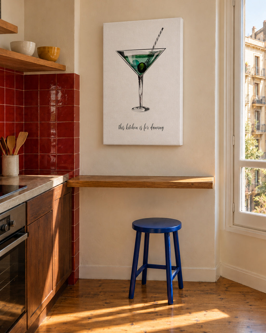Dancing - Unframed canvas in an interior