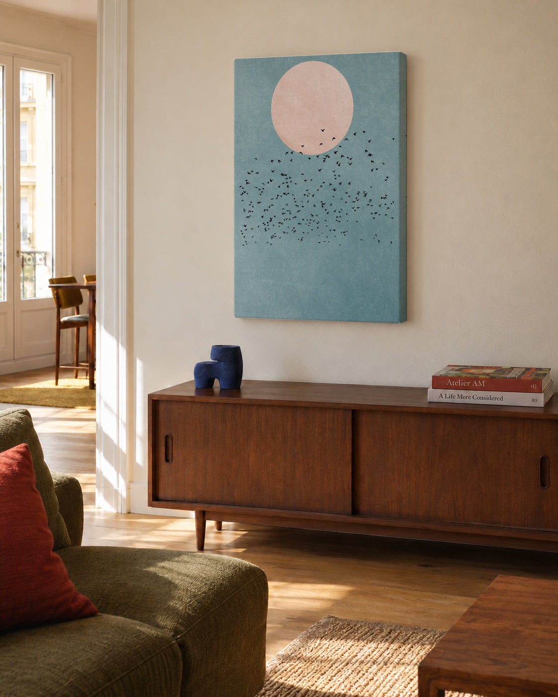 Fly away - Unframed canvas in an interior