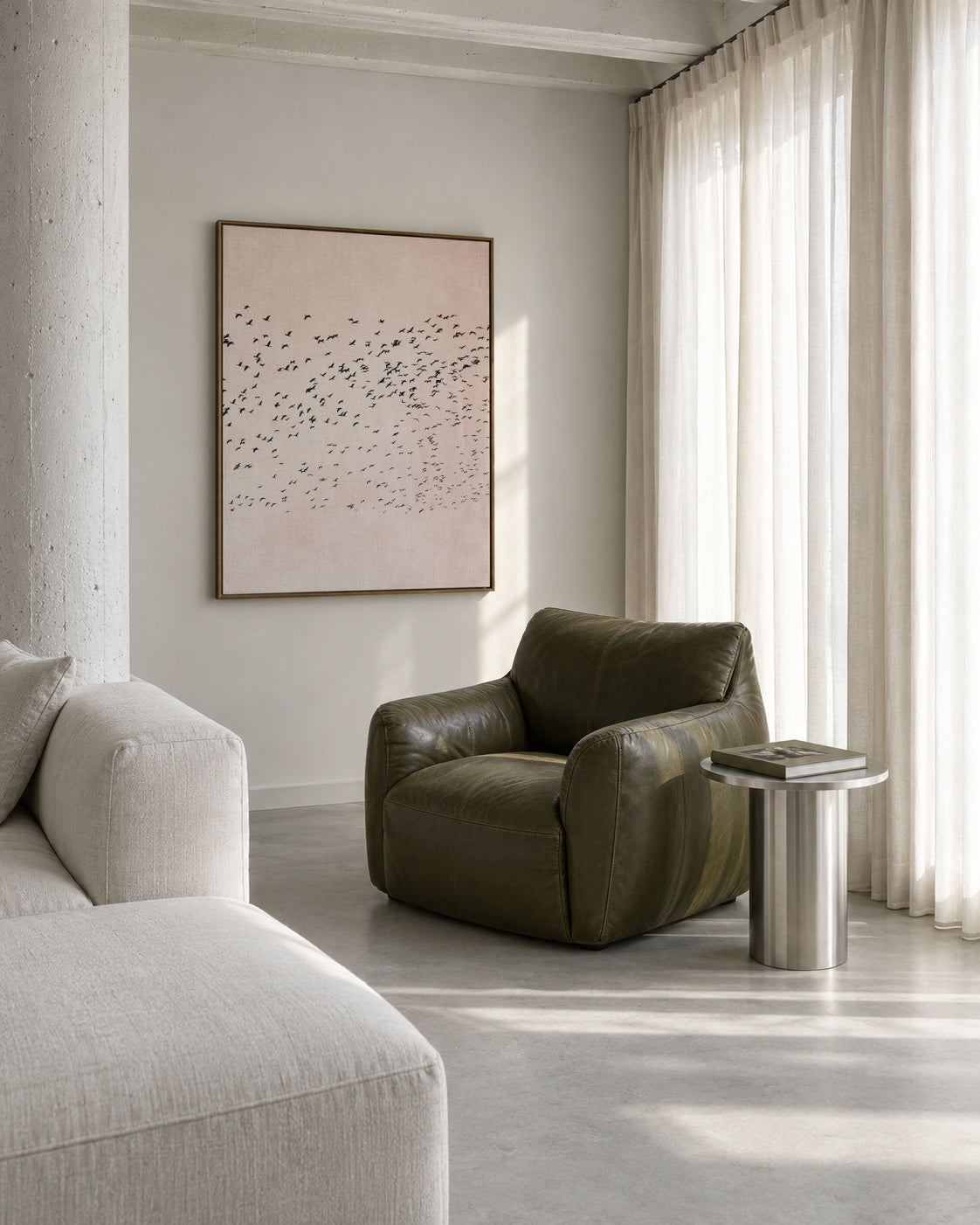 Moving on - Framed canvas in an interior