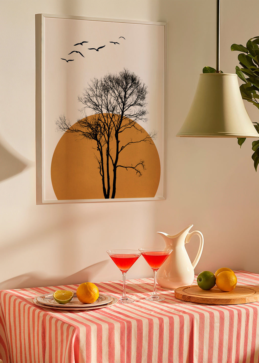 Winter morning - Framed poster in an interior