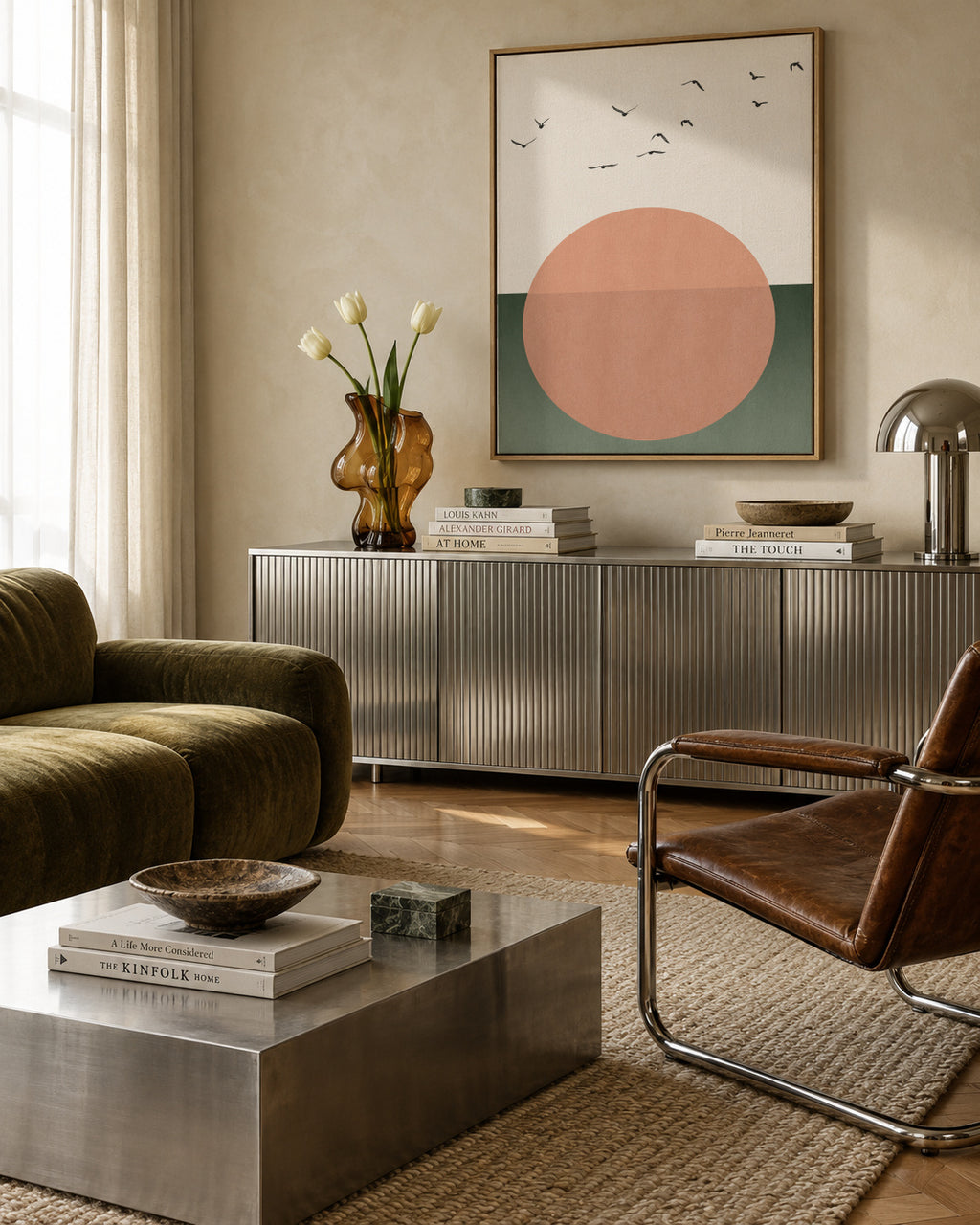 Rising - Framed canvas in an interior