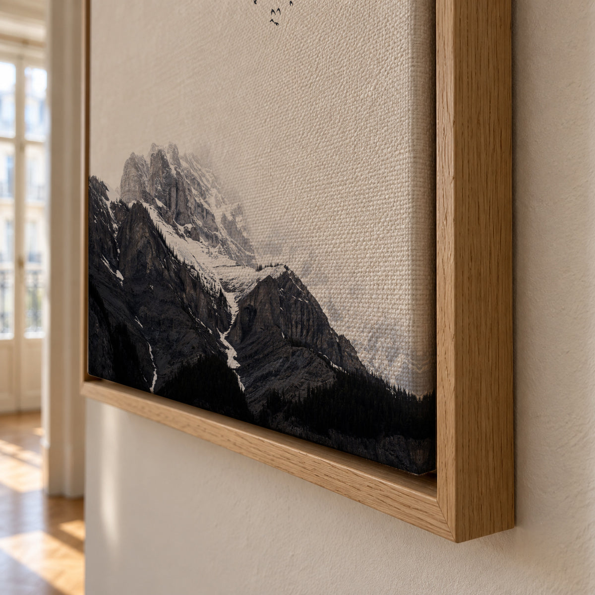 The mountain - Framed canvas detail