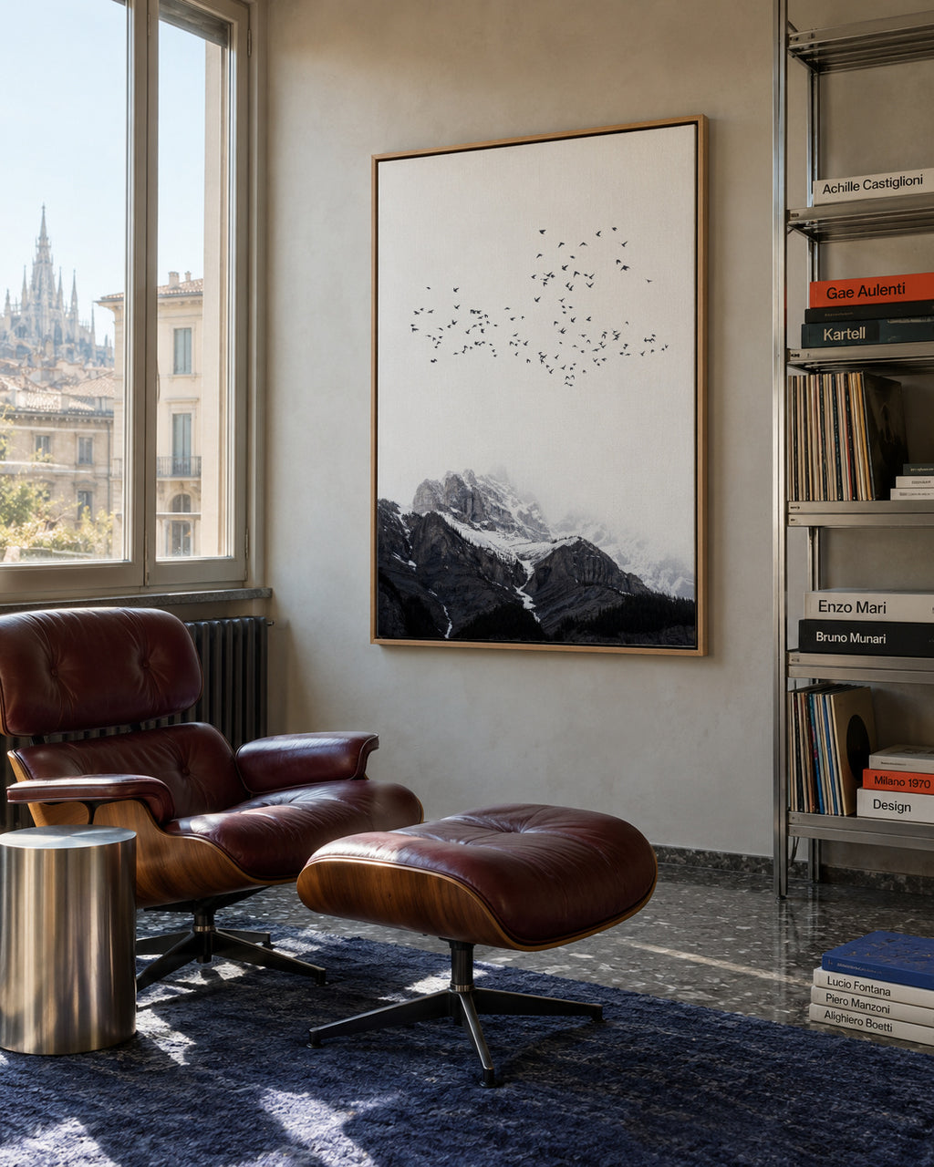 The mountain - Framed canvas in an interior