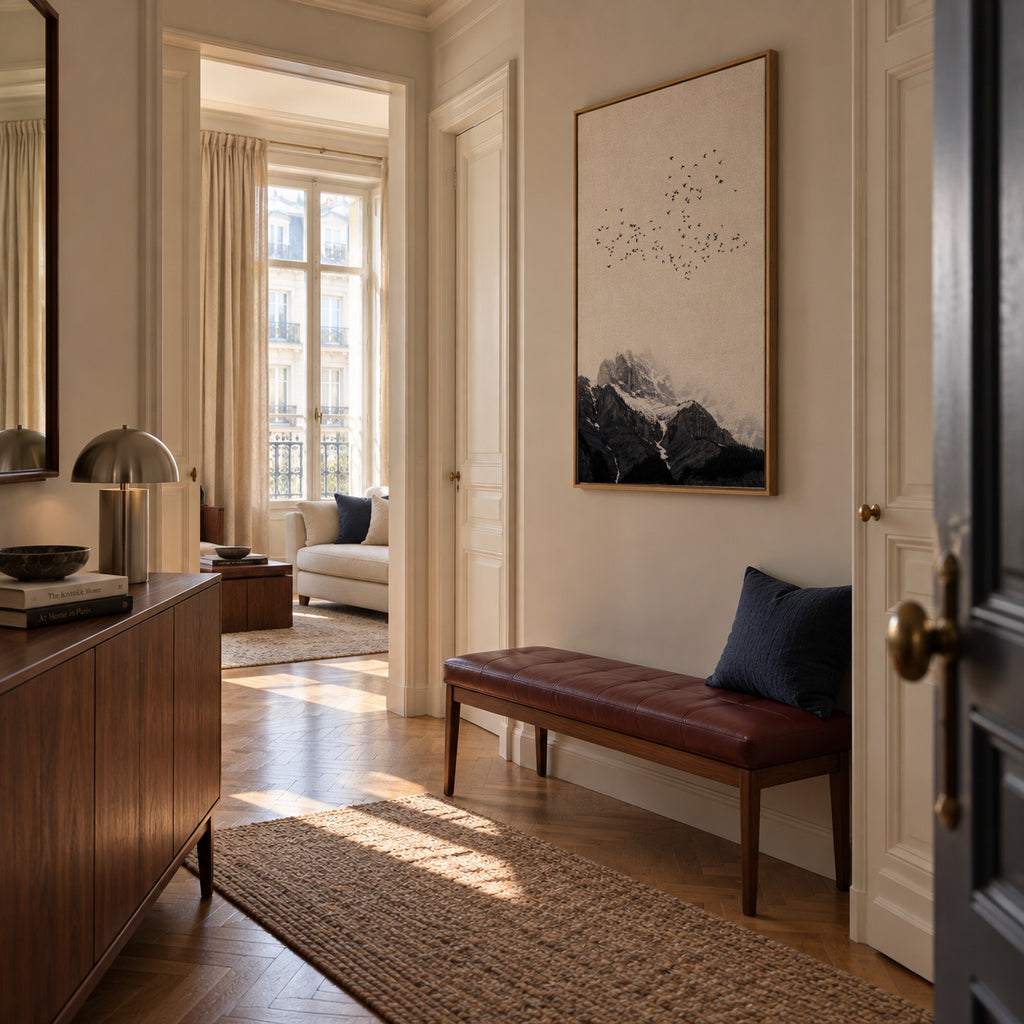 The mountain - Framed canvas in an interior