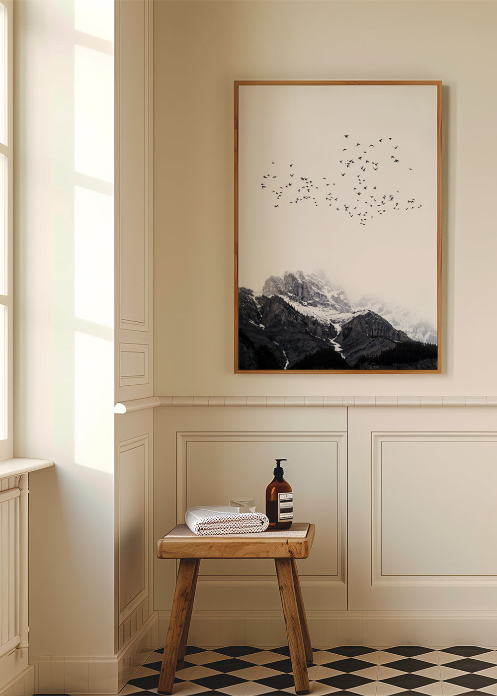 The mountain - Framed poster in an interior
