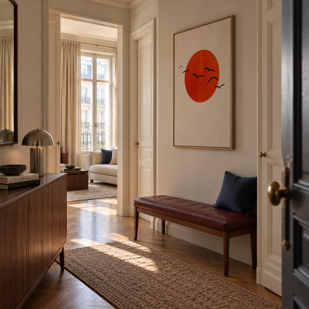 A sunny day - Framed canvas in an interior