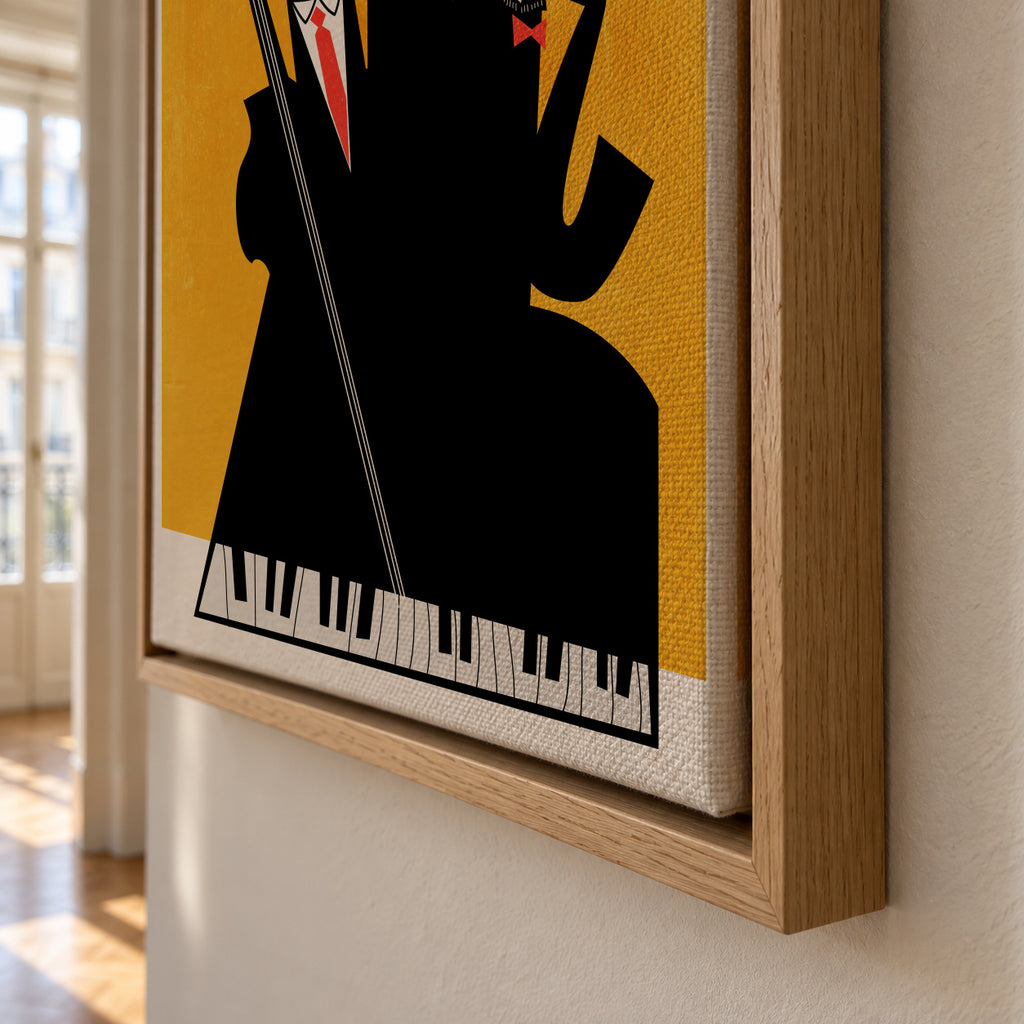 Casablanca Jazz - Yellow - Framed canvas detail