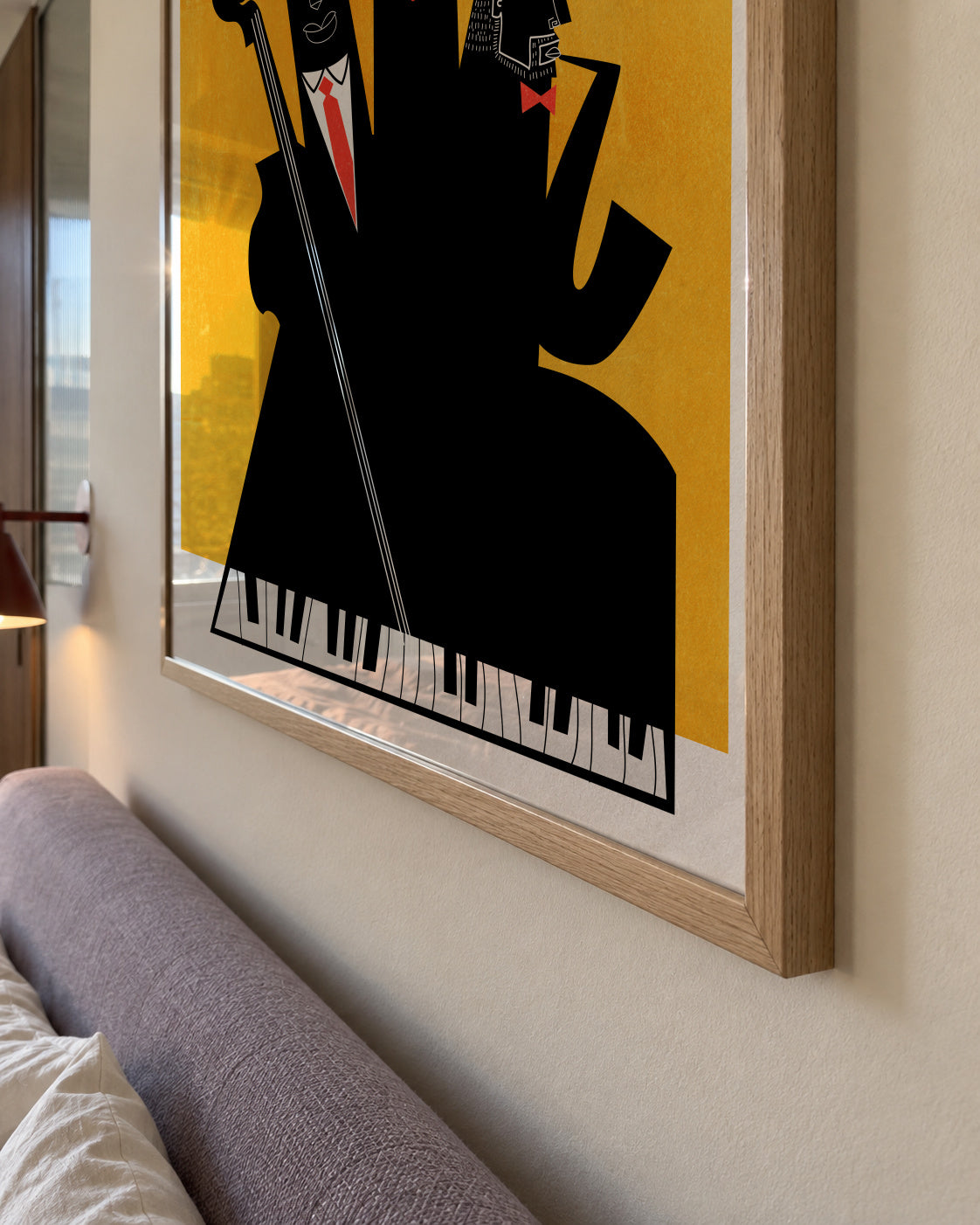 Casablanca Jazz - Yellow - Framed poster detail