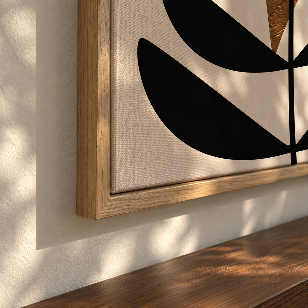 Nara Nero - Framed canvas detail