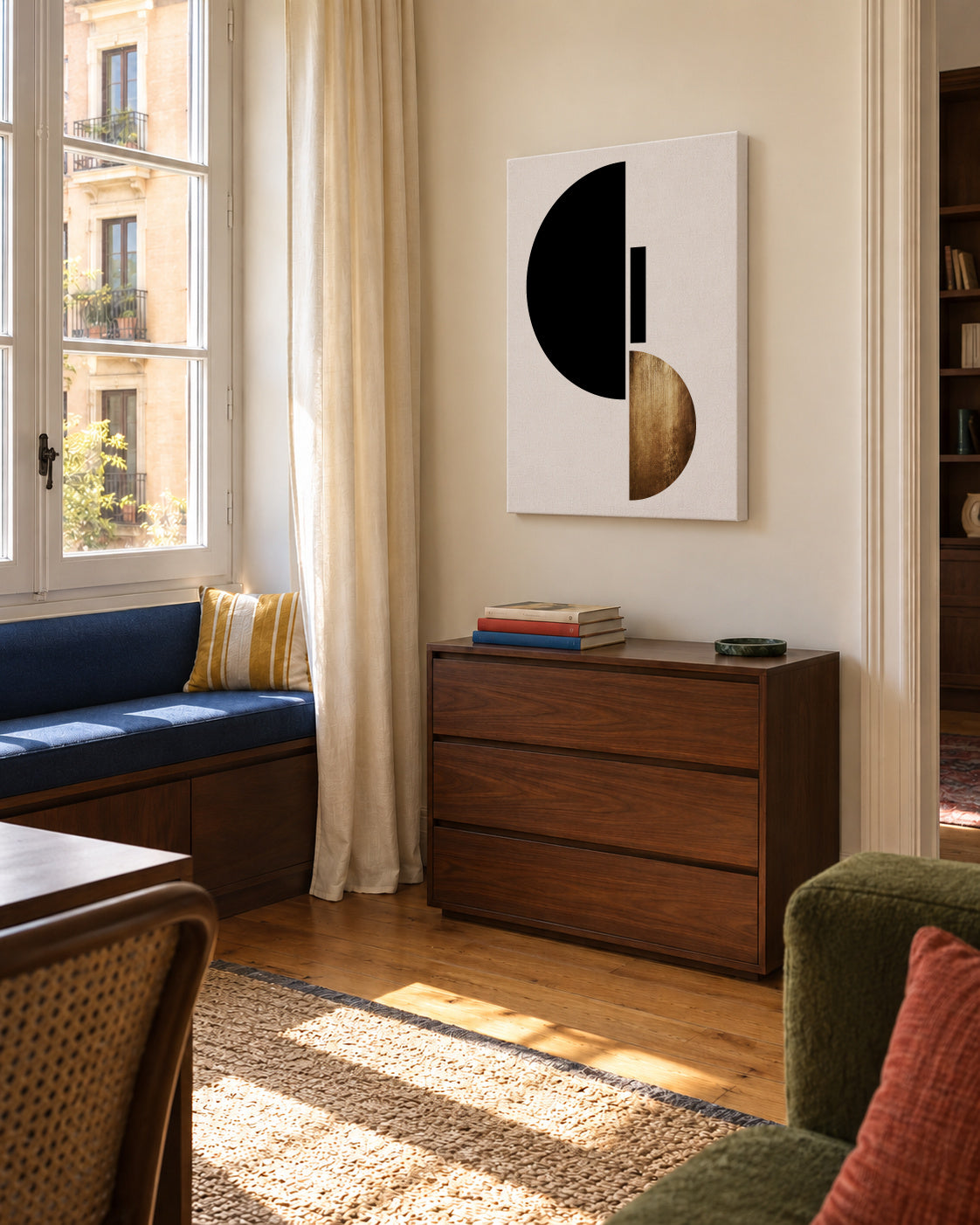 Shape No.3 - Unframed canvas in an interior