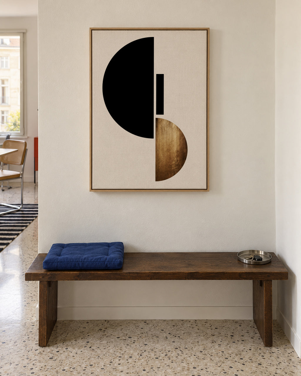 Shape No.3 - Framed canvas in an interior