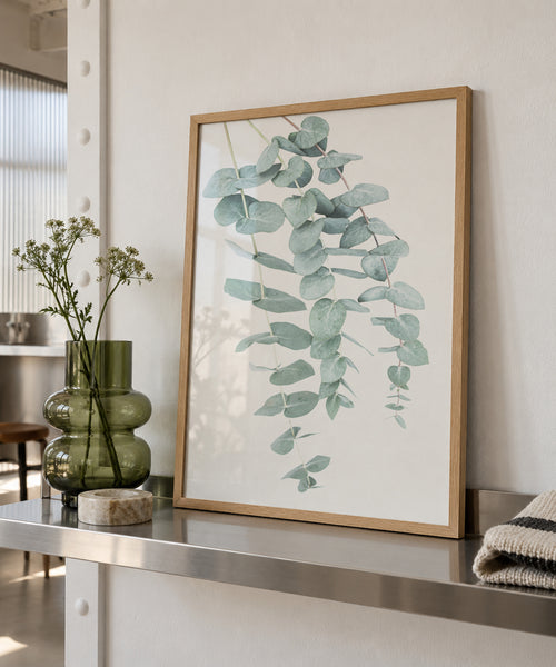 Eucalyptus I - Framed poster in an interior