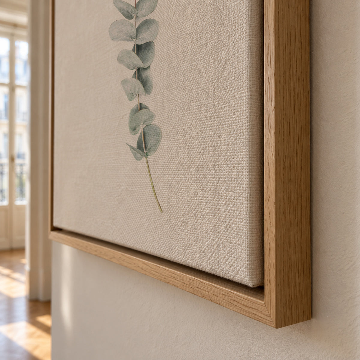 Eucalyptus II - Framed canvas detail