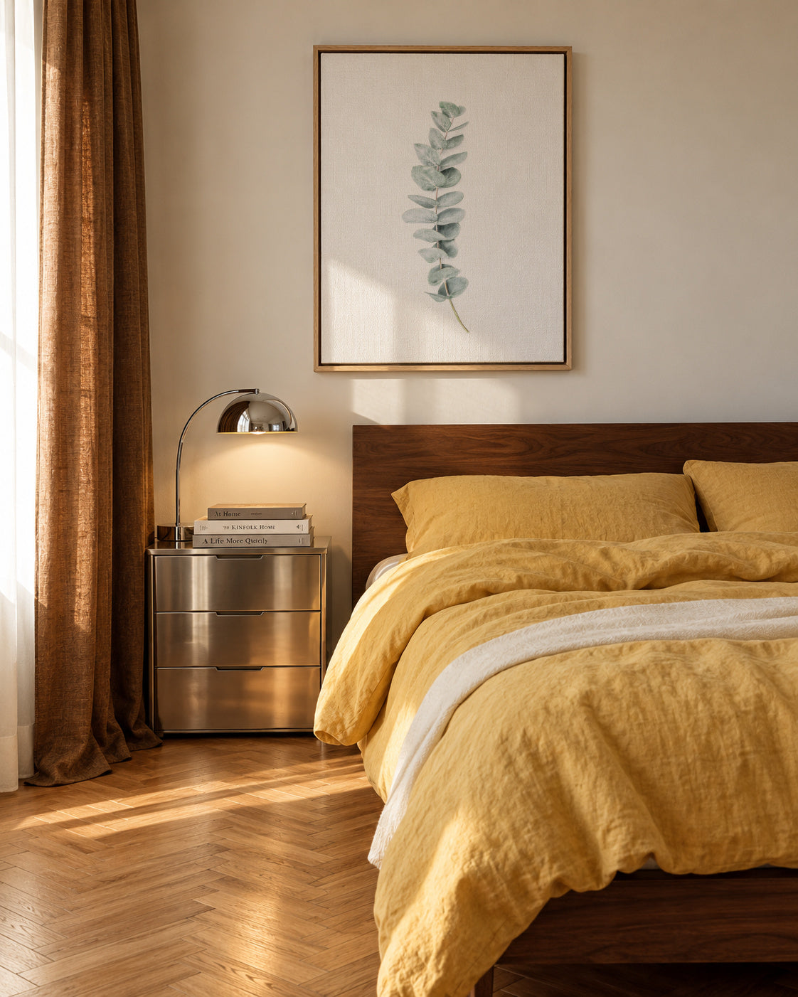 Eucalyptus II - Framed canvas in an interior