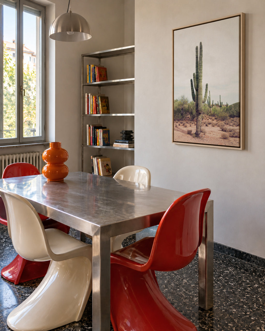 Desert cactus - Framed canvas in an interior