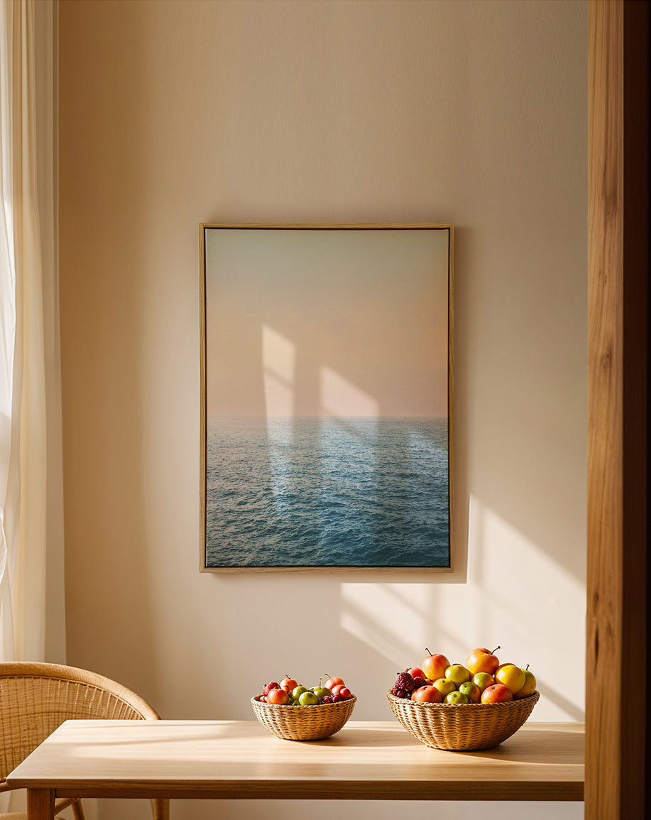 Peaceful - Framed canvas in an interior
