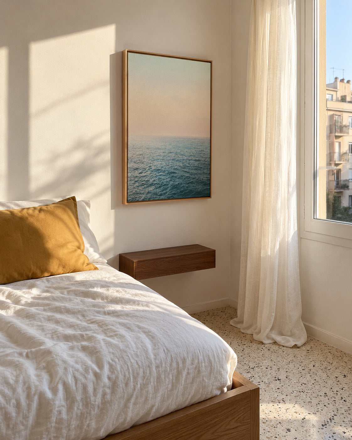 Peaceful - Framed canvas in an interior