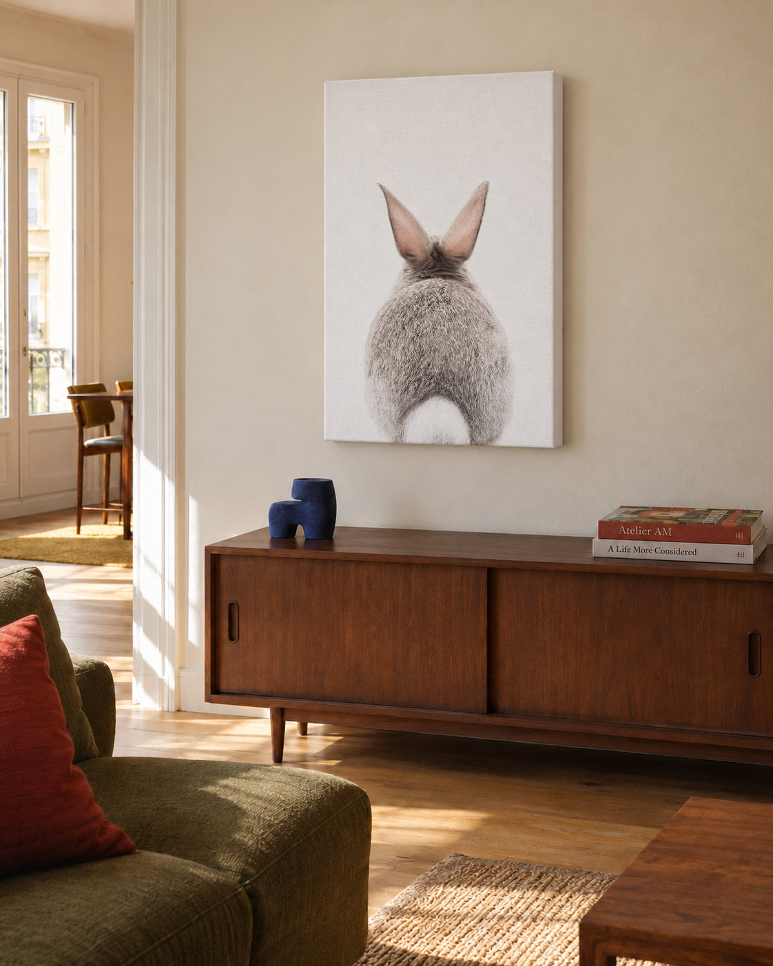 Bunny tail - Unframed canvas in an interior