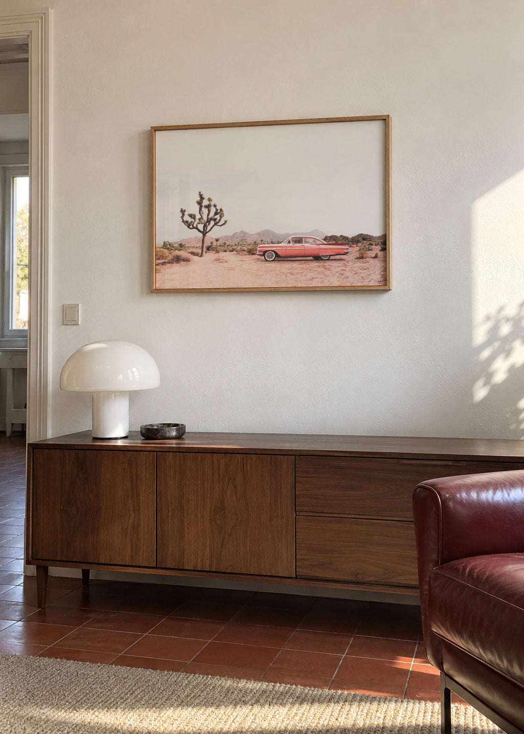 In the desert - Framed poster in an interior