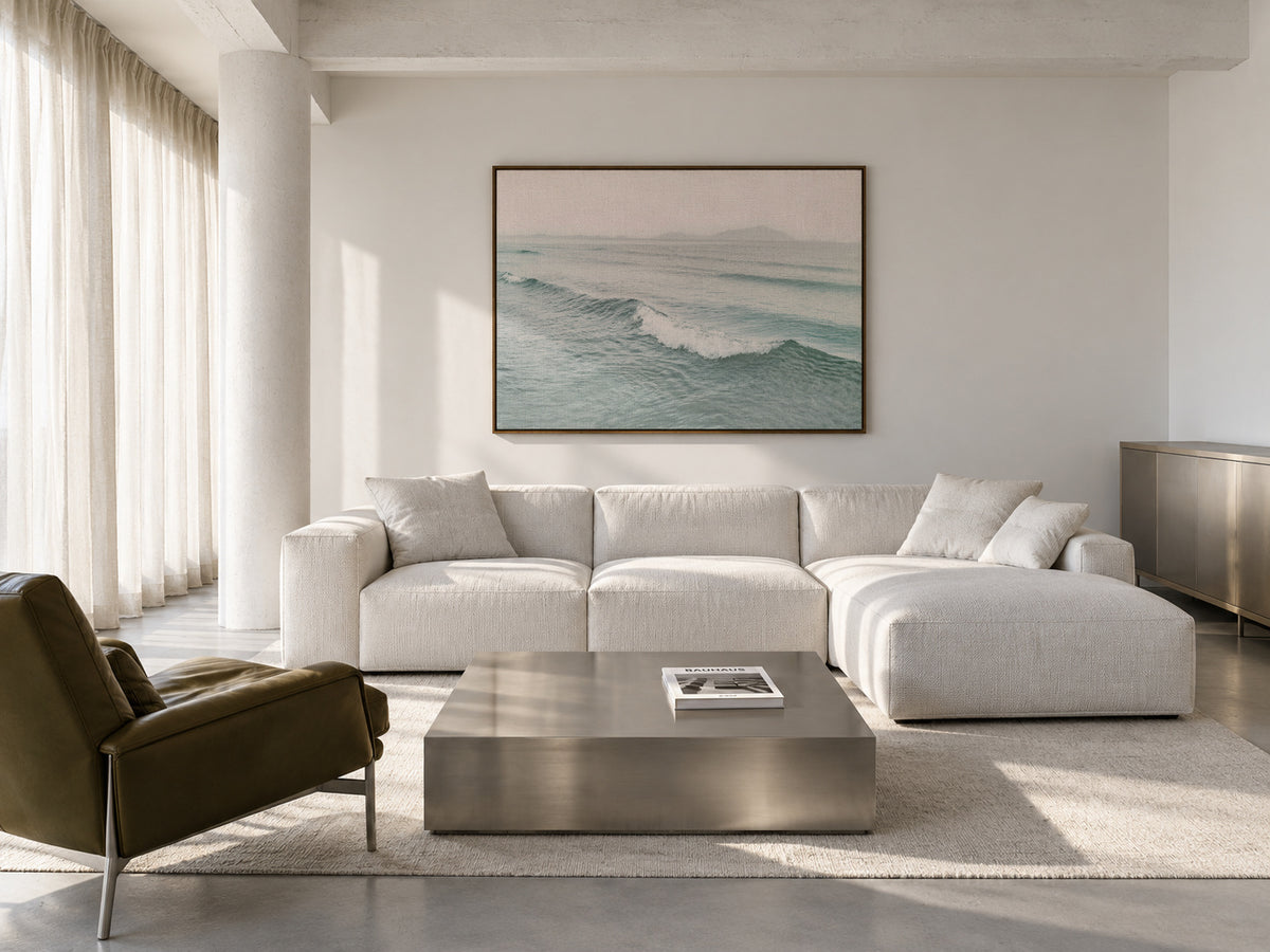 Wave - Framed canvas in an interior