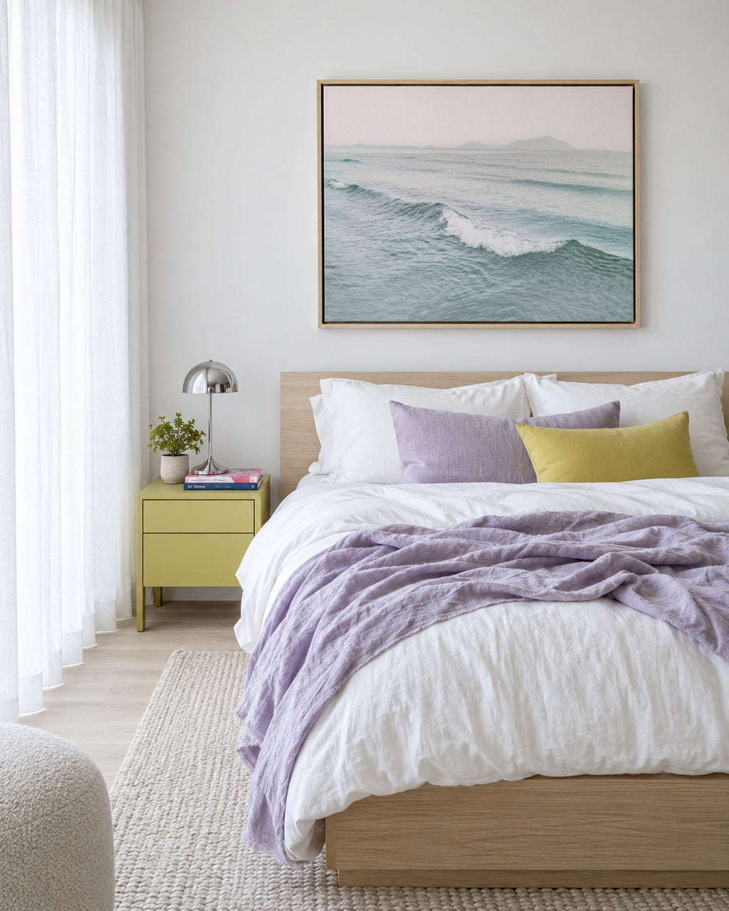 Wave - Framed canvas in an interior