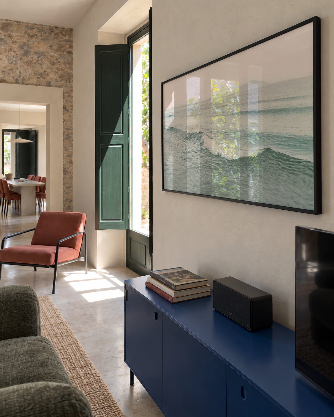 Wave - Framed poster in an interior
