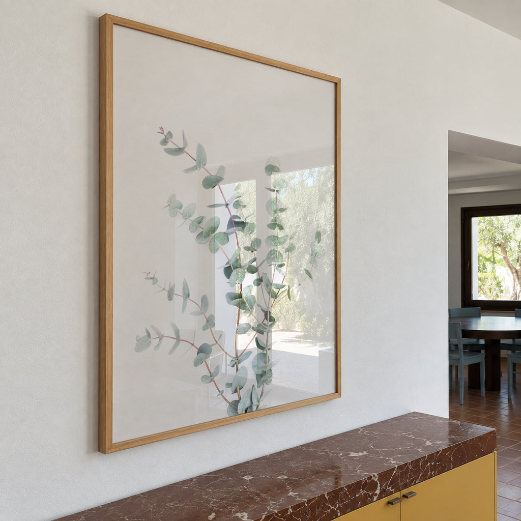 Eucalyptus Branch - Framed poster in an interior