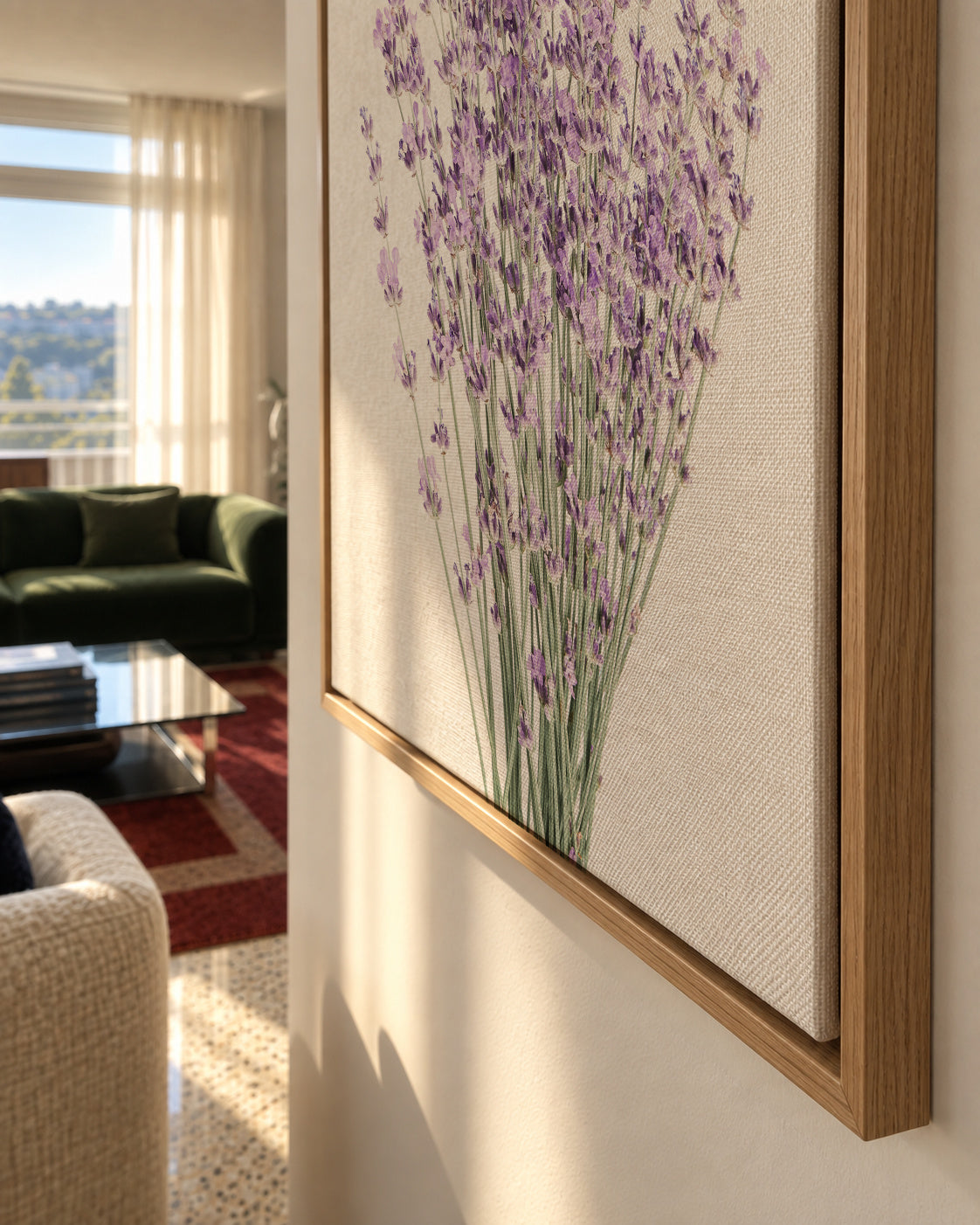 Lavender - Framed canvas detail