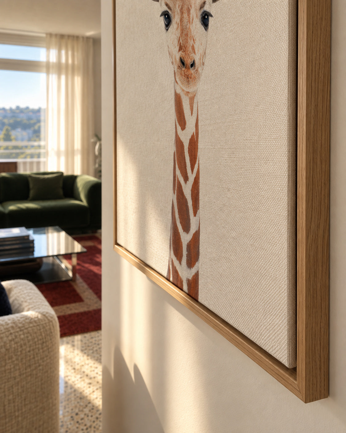 Baby Giraffe - Framed canvas detail