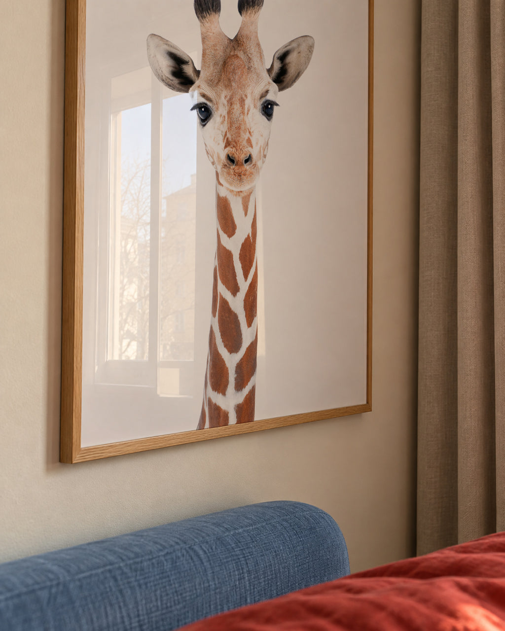 Baby Giraffe - Framed poster detail