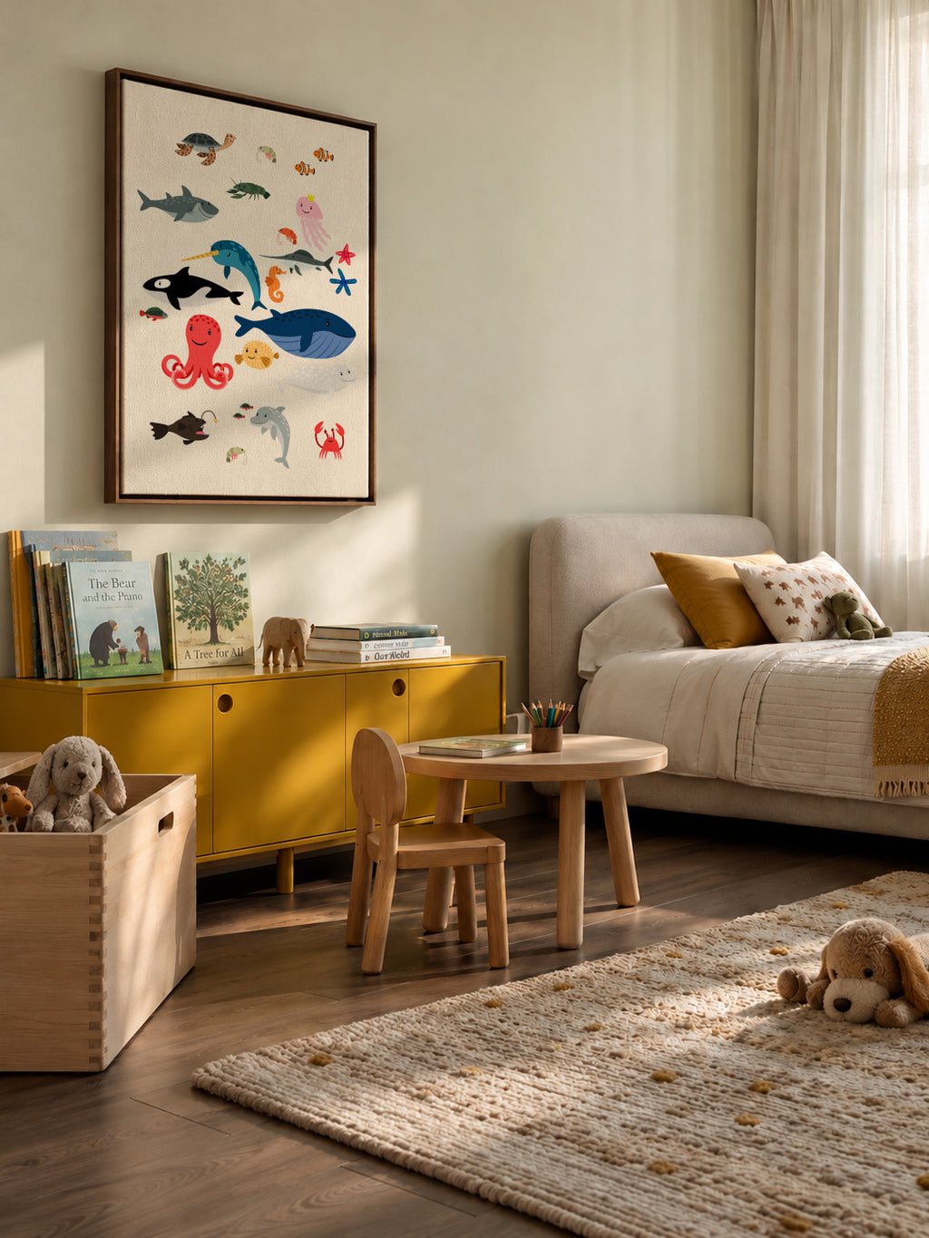 Ocean Wonderland - Framed canvas in an interior