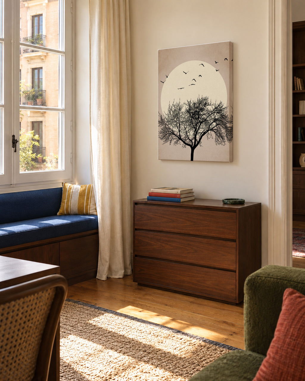 Dreamers - bright - Unframed canvas in an interior