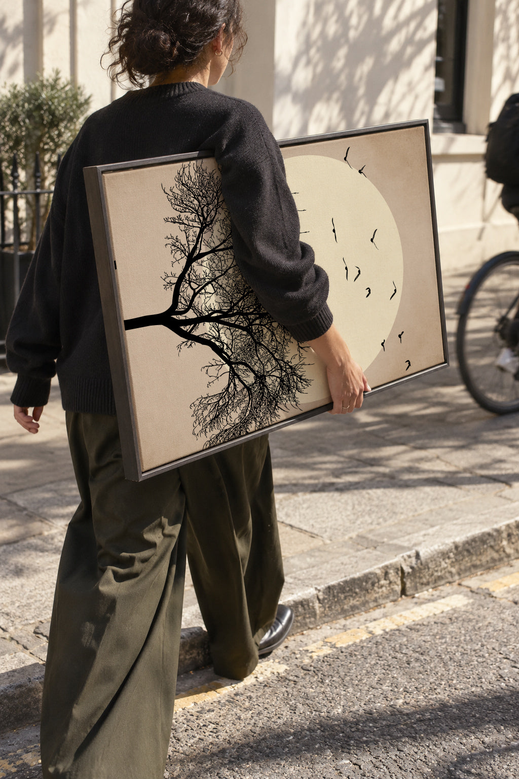 Dreamers - bright - Framed canvas in an interior